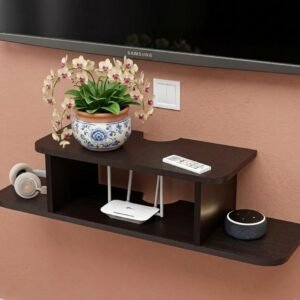Modern Wall Mounted TV Unit with Storage Shelves | Floating Entertainment Center for Living Room