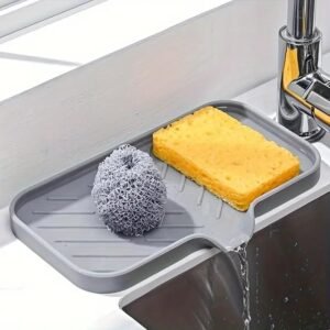 SR Silicone Kitchen Soap Tray | Kitchen Sink Tray | Sponge Tray Dish | Sponge Holder